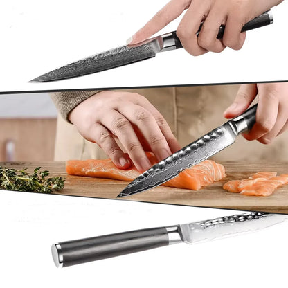 Directly Manufactured Company's Chef Fruit Carving Filleting Knife Custom Damascus Steel Non-Stick Pattern Blade Kitchen Knives