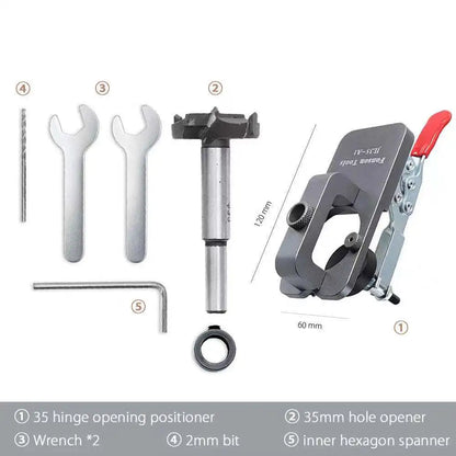 L-HT149 LISCA 35mm Concealed Hinge Drilling Locator Woodworking Hole Drilling Jig Dowel Hole Drill Tools