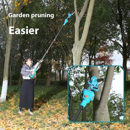 Electric Brushless Pruning Shears Garden Fruit Trees Telescopic High-Rise Shears High Branches High-Performance Hedge Trimmer