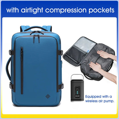 Luxury Business Anti Theft Waterproof Backpack Laptop Travel Backpack for Men Outdoors Vacuum Compression Backpack
