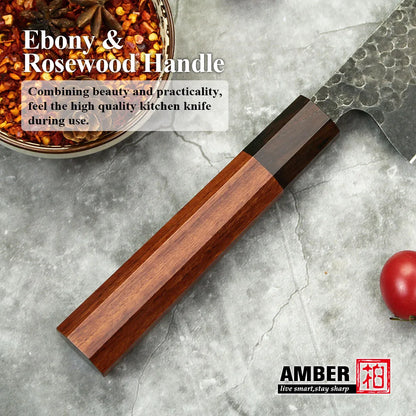 Yangjiang Amber Custom Handmade High Carbon Steel 8 Inch Master Japanese Kitchen Chef Knife with Box