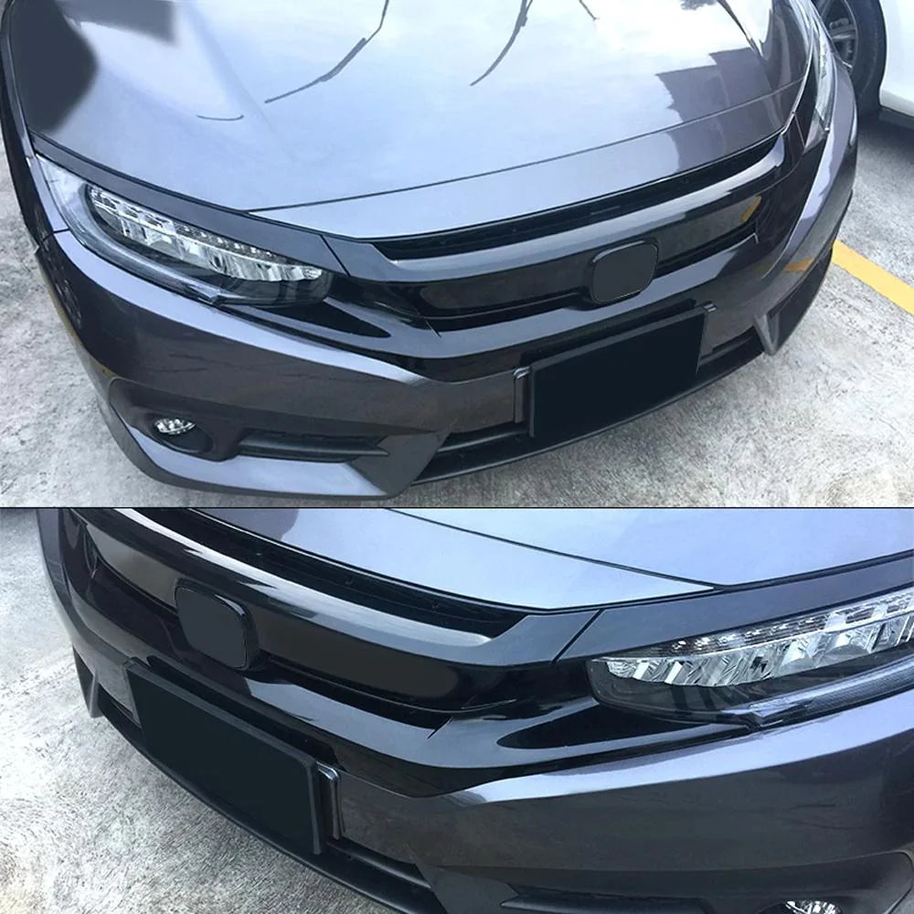 OEM Black Front Grille for 16-18 Honda Civic Sedan/Hatchback Origin Quality