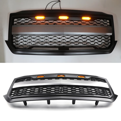 LED Light Front Bumper Grill Grille Chevrolet Silverado 1500 2016 2017 2018 With Letter