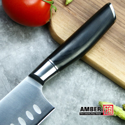 High Quality 14116 Stainless Steel 5cr15mov Forged Kitchen Santoku Knife