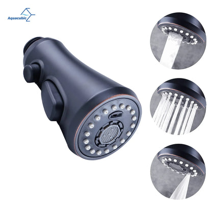 USA Stock Matte Black 3 Modes Kitchen Sink Faucet Sprayer Attachment Pull Out Spray Head Replacement for G1/2 Connector