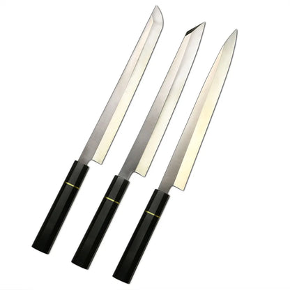 3 Pcs High Carbon Steel 9CR14MOV Damascus Steel Kitchen Knife Set with Resin Burl Handle