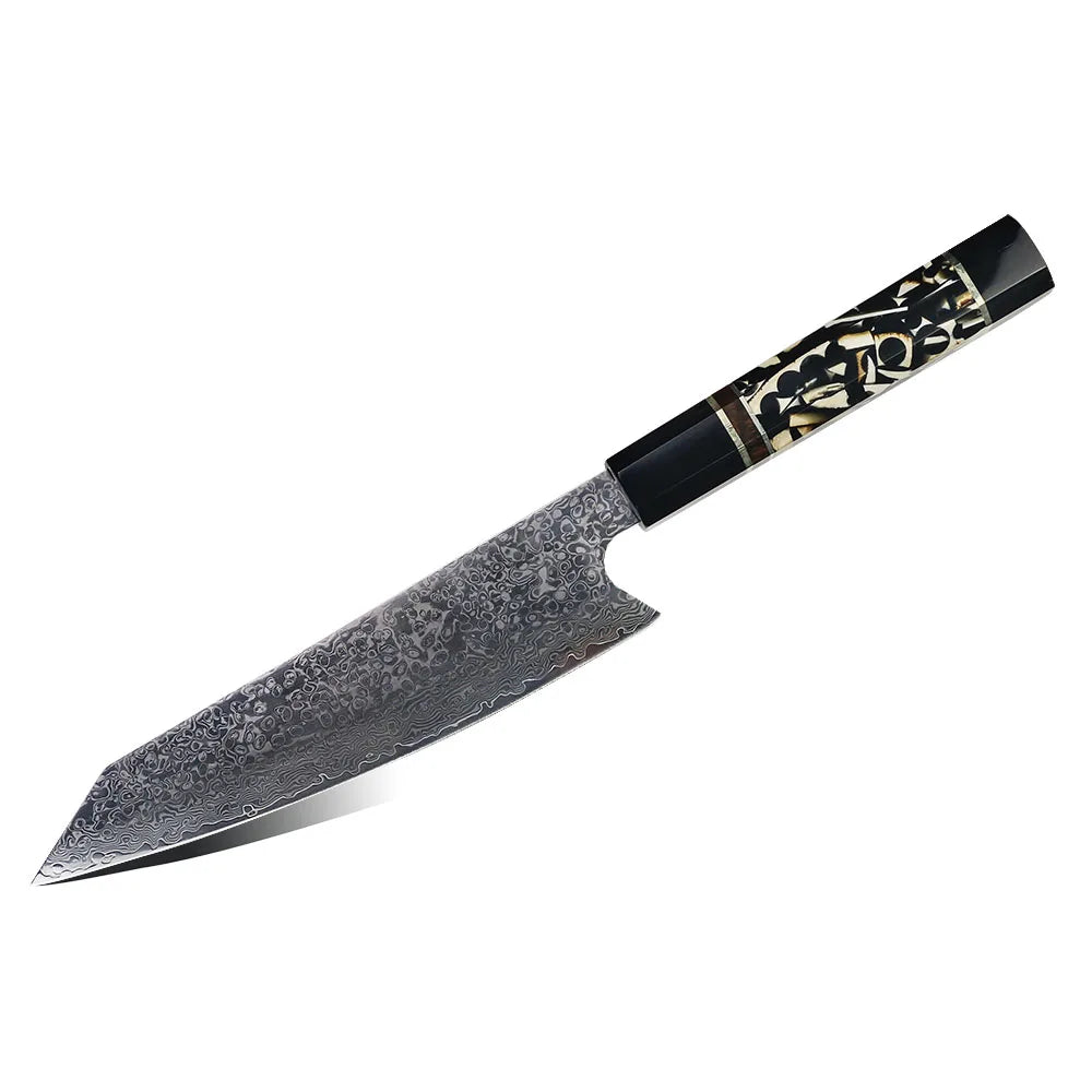 Amber Professional 67layers VG10 Damascus Knife Kitchen Knives Japanese Knife and Mammoth Resin Handle