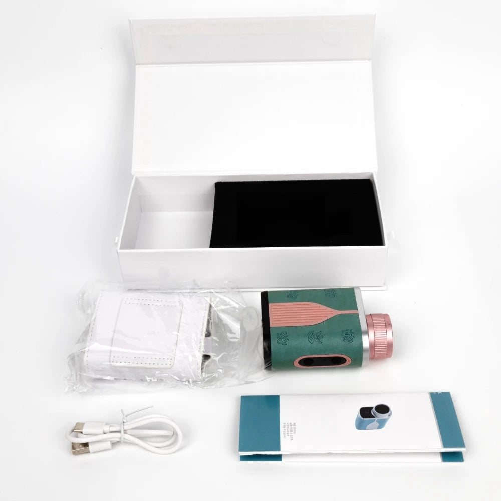 High Precision Laser Rangefinder Golf Distance Meter Range Finder With Slope Flag Lock USB Charging Waterproof Outdoor Use