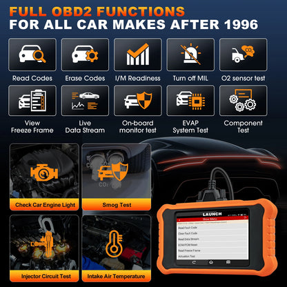 2025 LAUNCH Creader Elite V2.0 Fit for Toyota Lexus Bi-Directional Scan Tool OBD2 Free Update