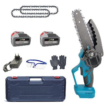 DTWA2-0058 Li-Ion Battery Electric Chain Saw Cordless 6-Inch Mini Portable Chain Saw