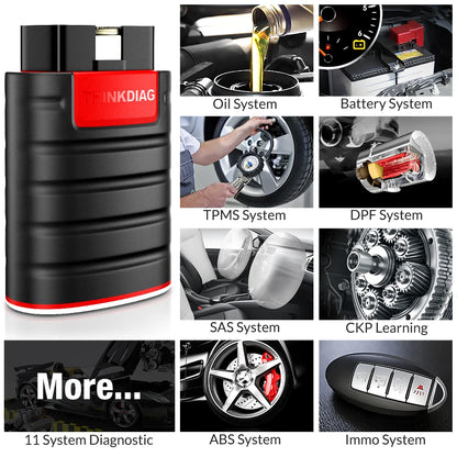 2025 Thinkdiag PK As Easydiag Full System OBD2 Diagnostic Tool Think Easy Diag OBDII Code Reader 16 Reset Services
