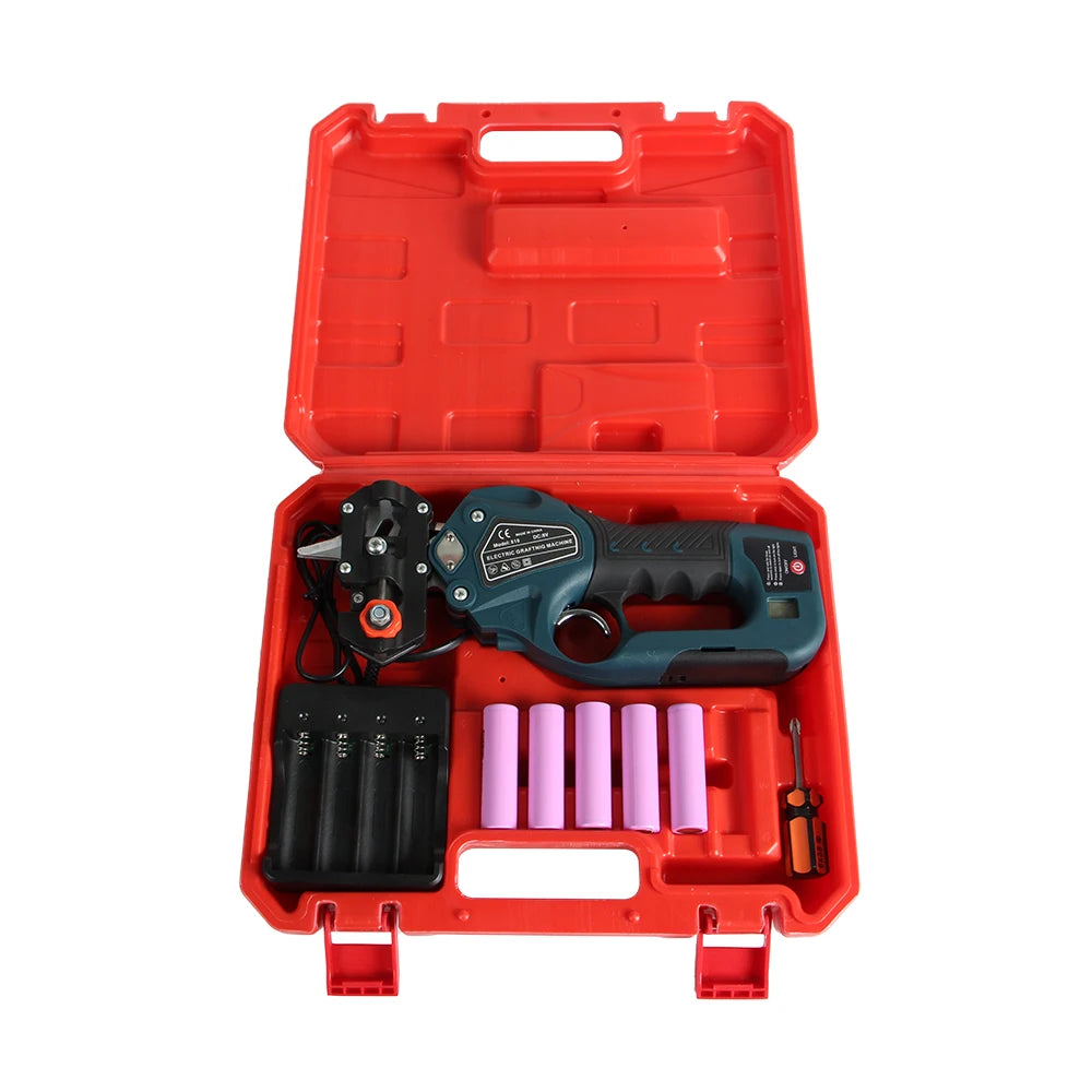 Professional High-Efficiency Electric Grafting Machine, Battery-Powered Precision Plant & Tree Grafting Cutter Tool