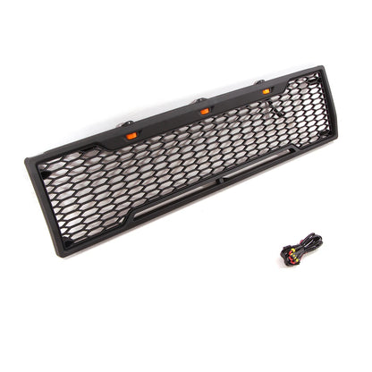 Raptor Style Conversion Front Bumper Black Mesh Grille W/LED Fit for 1980-1986 Ford BRONCO F150