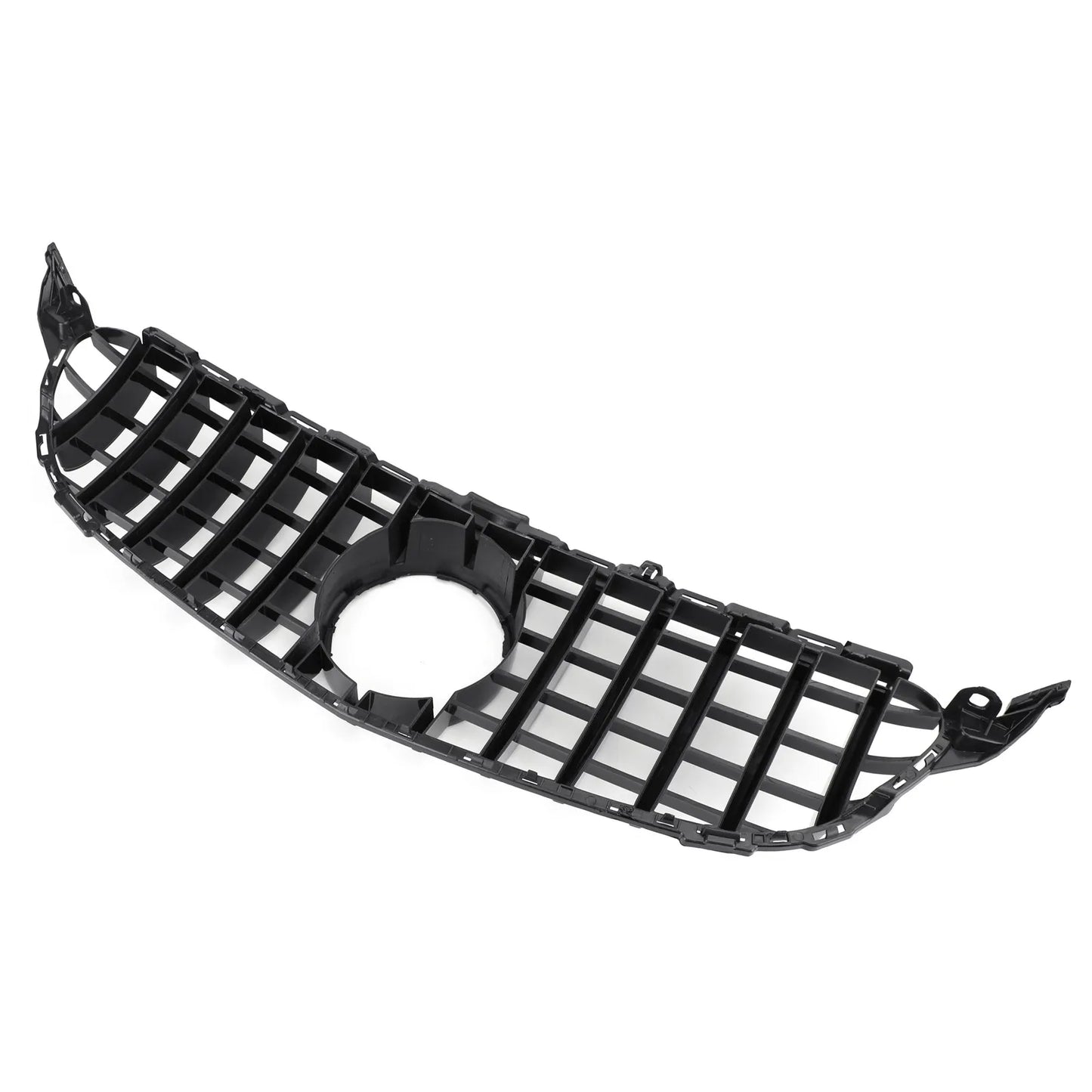 GTR Style With Logo Front Bumper Grill Grille for Mercedes-Benz W205 C250 C300 C43 2015-2018 Without Camera