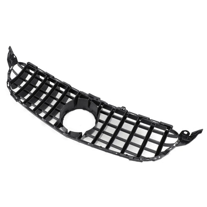 GTR Style With Logo Front Bumper Grill Grille for Mercedes-Benz W205 C250 C300 C43 2015-2018 Without Camera
