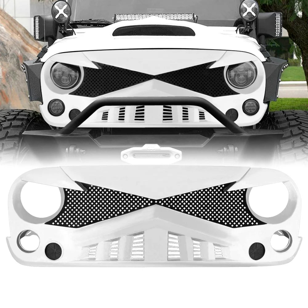 US Stock White Knight Style Grille for Jeep Wrangler JK 2007-2018