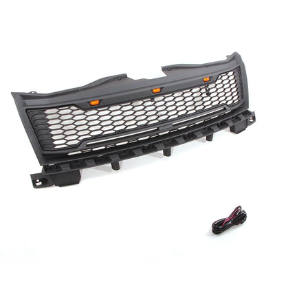 Front Grille Matte Black LED Raptor Style Fit for 2007-2010 Ford Edge