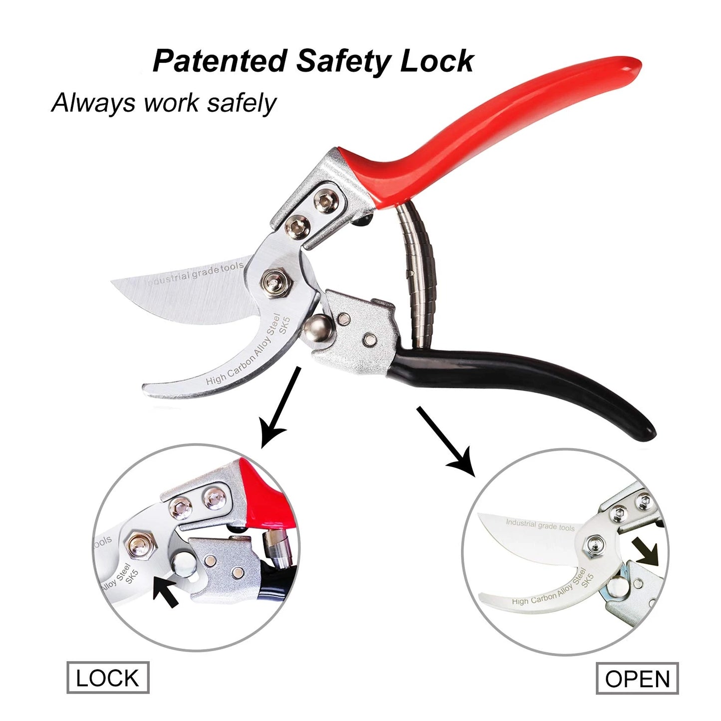 Gold Coated JDPV02 High Carbon Steel Pruning Shears Gardening Gardening Cutting Tools Garden Fruit Tree Pruning Scissors