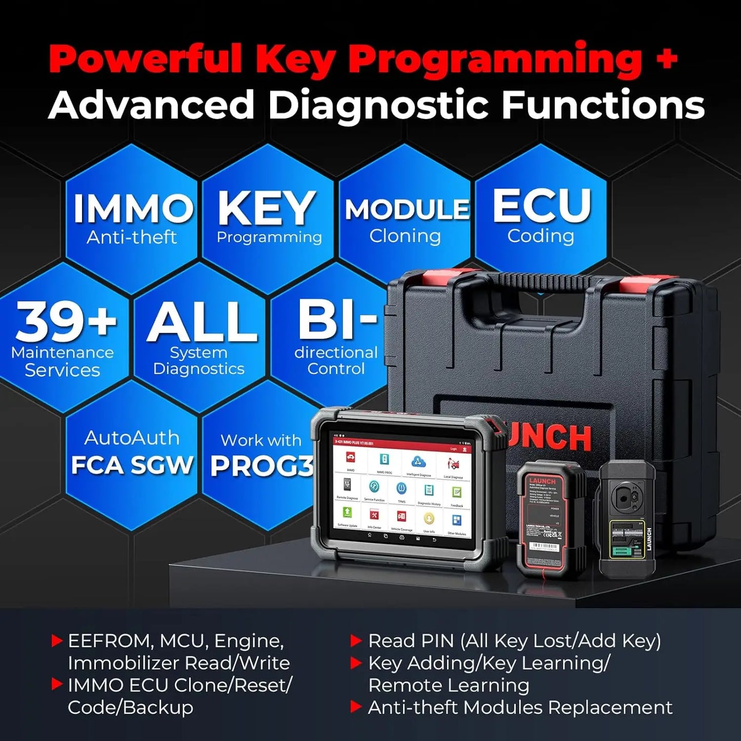 2025 New X431 IMMO Plus Key Programmer Car Diagnostic Tools Auto OBD2 Scanner ECU Coding Active Test