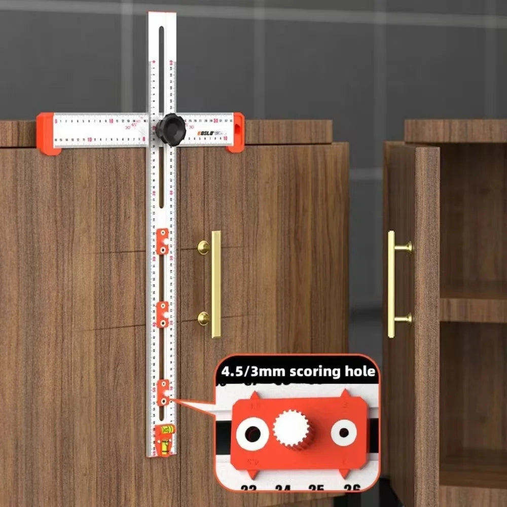 L-HT201 60cm T Type Aluminum Alloy Movable Combination Angle Ruler 90 /45 Degrees High Precision Woodworking T Ruler