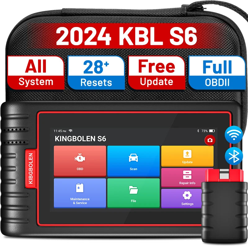 2025 Kingbolen S6 Auto Code Reader All System OBD2 Vehicle Diagnostic Tool Bluetooth Hot Selling Scanner Cars PK ThinkScan Max