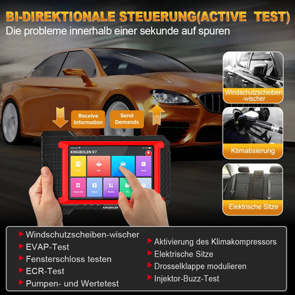 2025 Ver Kingbolen K7 Car Scanner Obd2 ALL System ECU Coding Active Test AF Reset 28 Resets Escaner Automotriz Profesiona