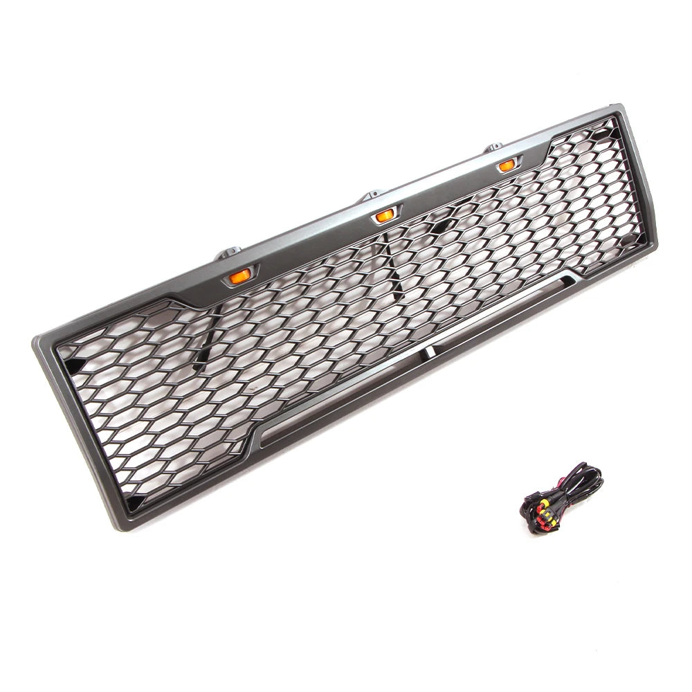 Raptor Style Conversion Front Bumper Black Mesh Grille W/LED Fit for 1980-1986 Ford BRONCO F150