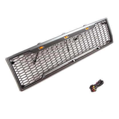 Raptor Style Conversion Front Bumper Black Mesh Grille W/LED Fit for 1980-1986 Ford BRONCO F150