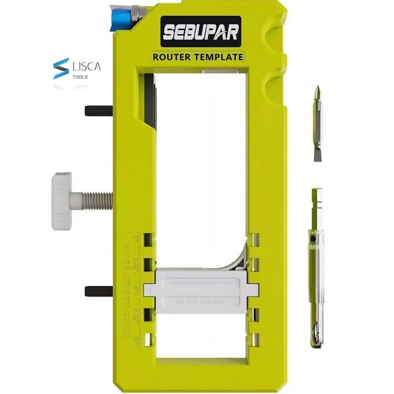 L-HT1283 Door Hinge Installation Router Template Kit 3 Inch to 5 Inch Length, 1/4 or 5/8 Thickness. Door Hinge Router Template