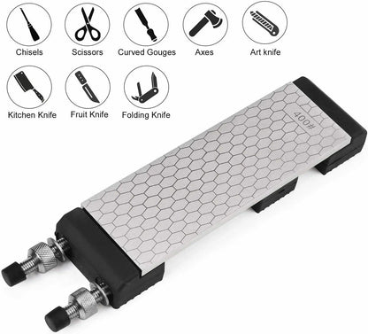 10Pcs 8in Steel Honing Stone Double Sided Diamond Sharpening Bench 400/1000 Grit for Sanders