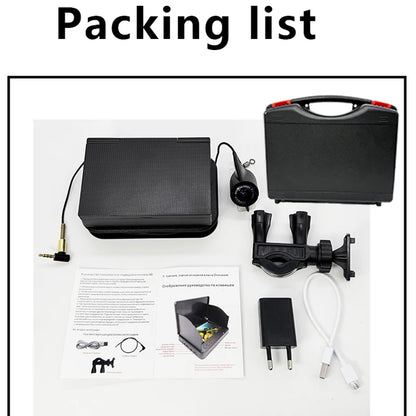 Portable Battery Powered Fish Finder 5 "waterproof Color Screen with 220° Large Wide Angle Underwater Camera and 20meter Cable