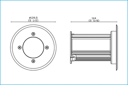 USA Warehouse LT2206B 12V AC/DC Brass Outdoor Low Voltage Pathway in Ground Landscape Well Lights