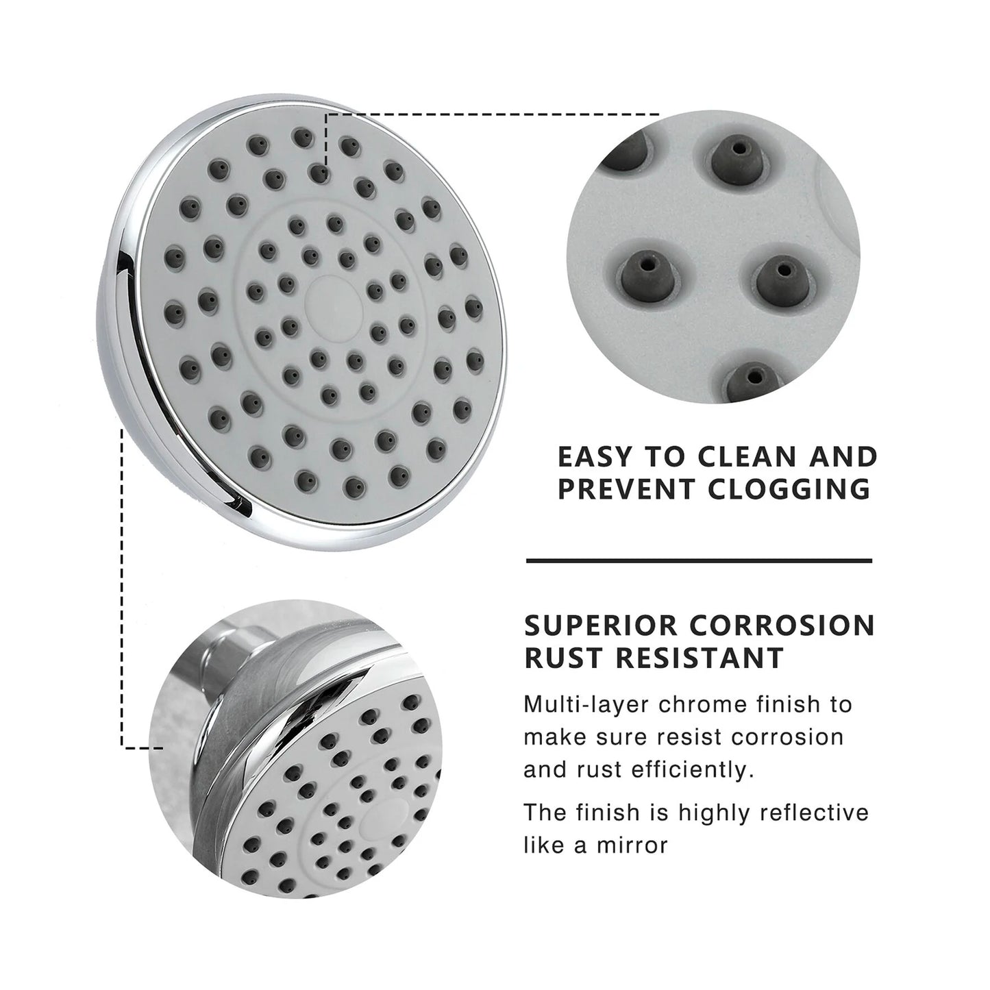 US Inventory Shipment Home Chrome Bathroom Concealed Shower Faucet with Pressure Balance Valve and Tub Spout