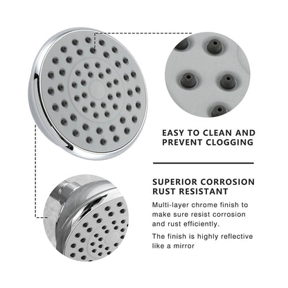 US Inventory Shipment Home Chrome Bathroom Concealed Shower Faucet with Pressure Balance Valve and Tub Spout