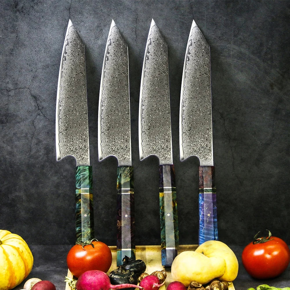 8 Inch Damascus Knife with Stablilize Wood Handle Damascus Steel Chef Knives Kitchen Knives