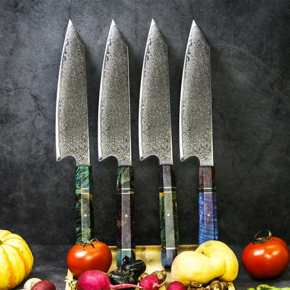 8 Inch Damascus Knife with Stablilize Wood Handle Damascus Steel Chef Knives Kitchen Knives