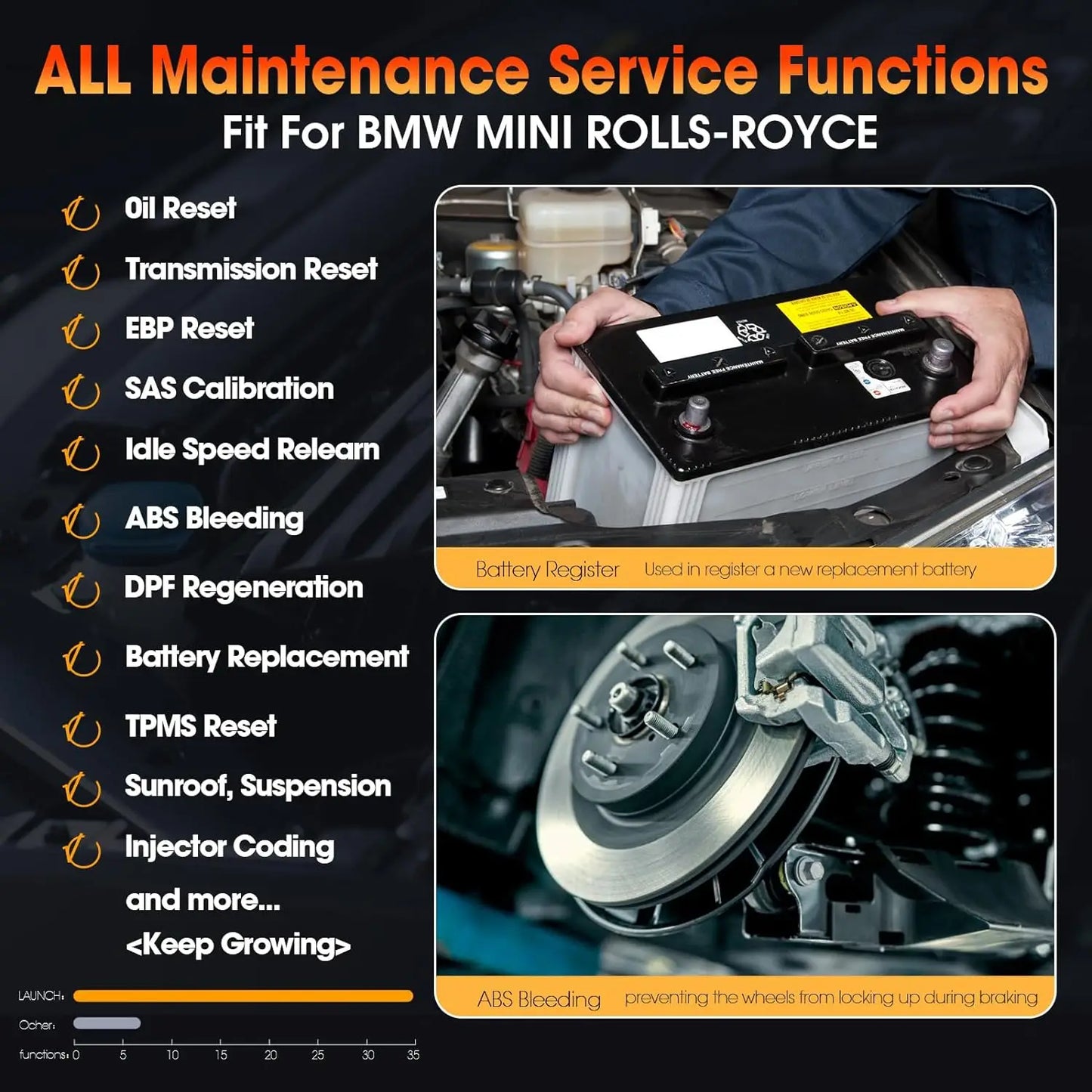 2025 Launch CRE for BMW Full System Diagnose Machine for Cars Professional OBD2 Automotive Code Reader for BMW/Mini/Rolls-Royce