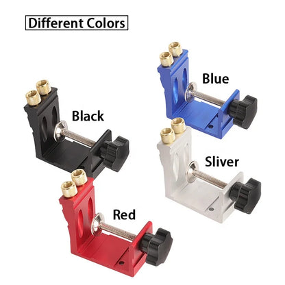 Pocket Hole Jig Kit Woodworking Punch All-Matel Pocket Screw Jig with 3 Drilling Hole Tools, type - Pocket Hole Jig