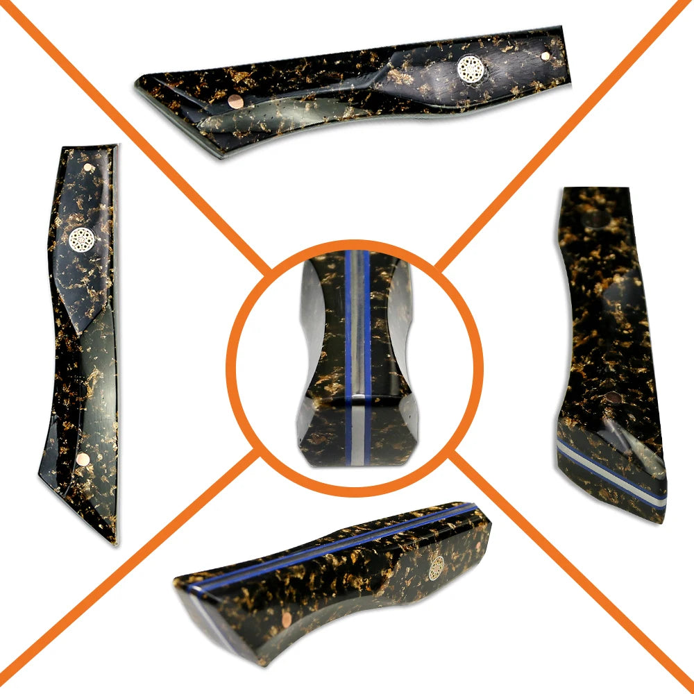 Full Tang Vacuum Treated 10Cr15MoV High Carbon Steel 7 Inch Usuba Nakiri Cleaver Knife