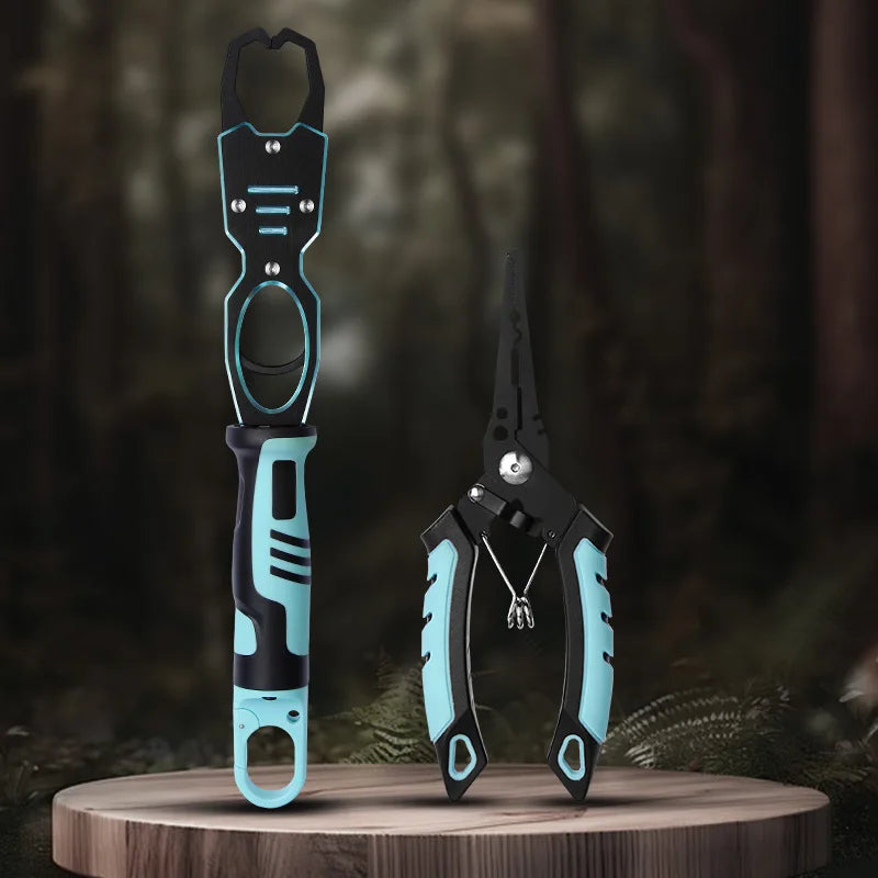 Selco Anti Slip Fish Lip Grabber Portable Fishing Grip Tool with Lanyard and Storage Bag