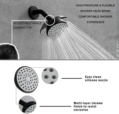 USA Free Shipping UPC High Flow Shower and Tub Faucet Set Matte Black with Tub Spout