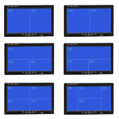 IPoster 7" 4 Split Car Reverse Monitor + 4* Car Rear/Side/Front View Cameras