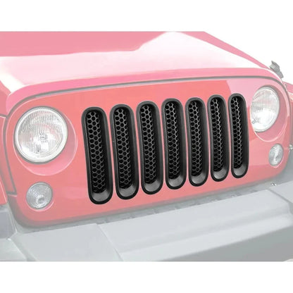 US Stock Clip-in Mesh Grille Insert - Matte Black for 2007-2015 Jeep Wrangler JK