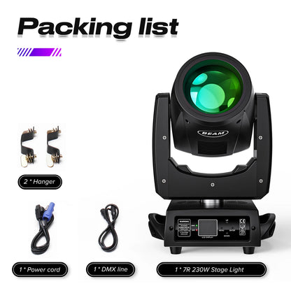 U King US Warehouse Delivery 230W 7R 14 Gobo 16 Prisms Moving Head Stage Light RGB DMX for KTV DJ Disco Party Moving Head Lights