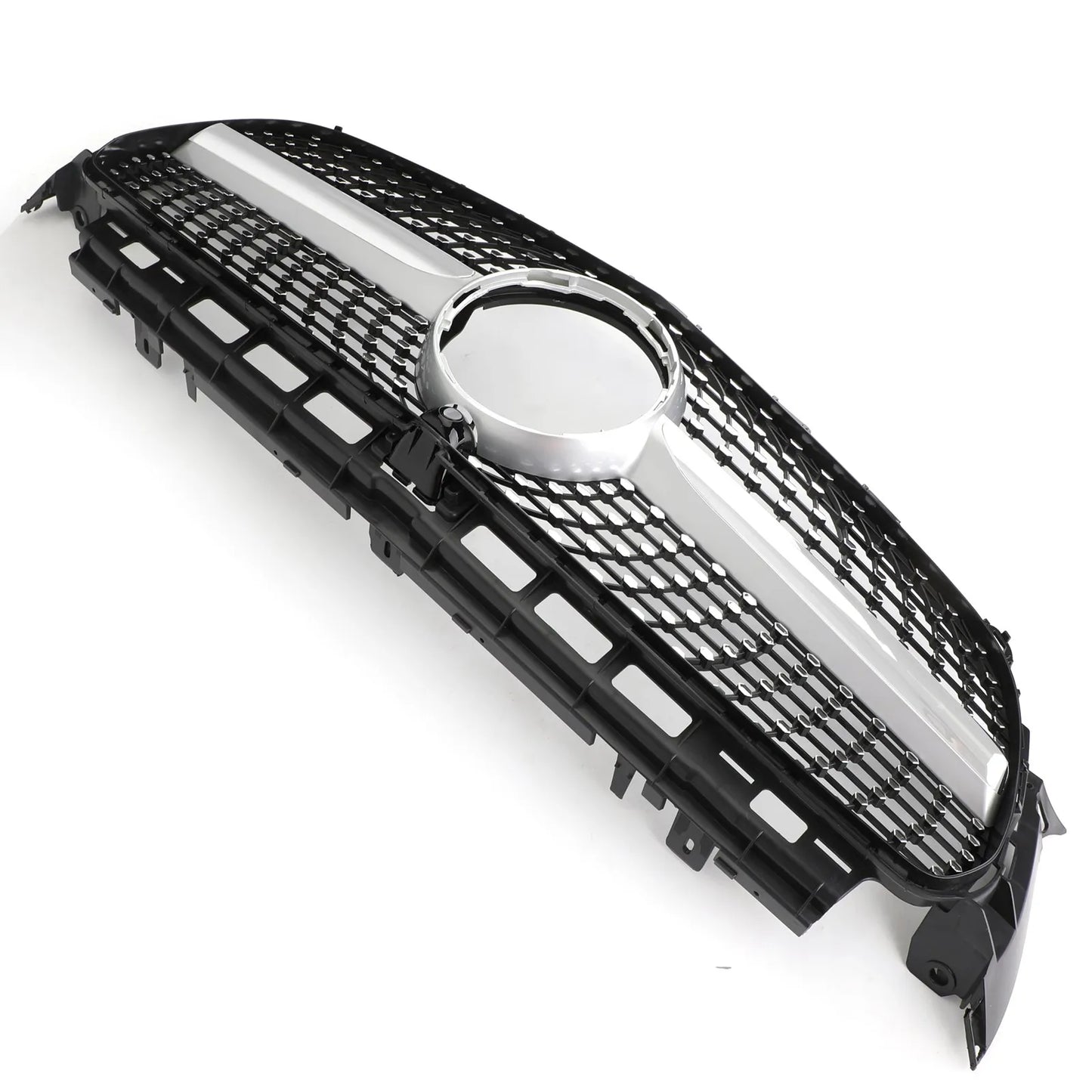 Diamond Silver Border Front Grille Grill for Mercedes Benz W213 E300 E400 2016-2019
