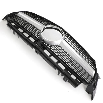 Diamond Silver Border Front Grille Grill for Mercedes Benz W213 E300 E400 2016-2019