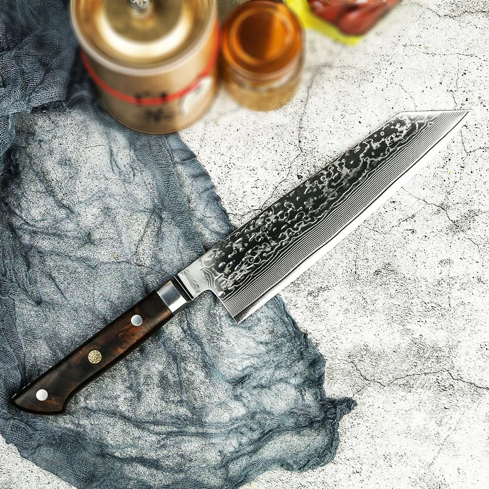 2021 New Design Damascus VG 10 Steel Kiritsuke Chef Knife Kitchen Knife Set with RoseWood Handle
