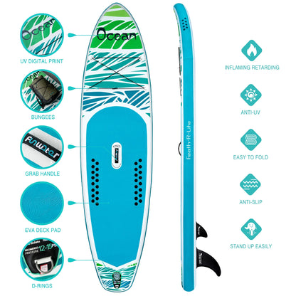 FUNWATER Dropshipping OEM 10'6" Blue Supboard Standup Surf Inflatable Stand up Paddle Board Sub Wholesale sup Paddel Board Isup