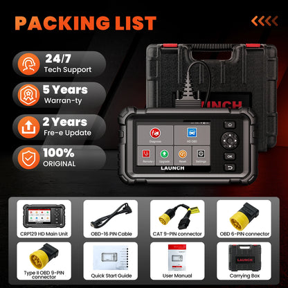 CRP129 HD Full System Truck Diagnostic Tool Heavy Duty Commercial Vehicle Scan Tool Machine