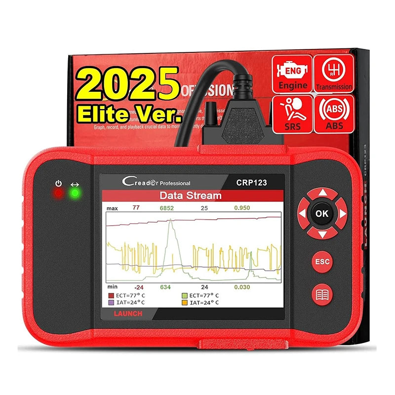USA EU Warehouse 2025 LAUNCH X431 CRP123 V2.0 OBD2 EOBD Obd Diagnostic Scanner Auto DiagnosticBTool ObdII Crp123 Code Reader